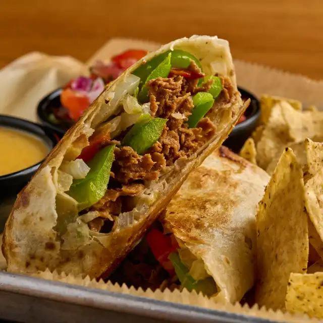Lunch Steak & Queso Wrap.